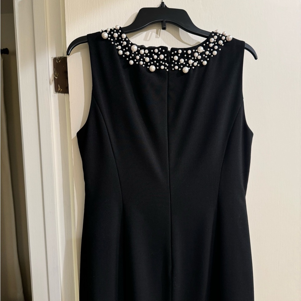 Calvin Klein Black with pearl’s around neckline size 12. Just above knee. - Picture 3 of 6